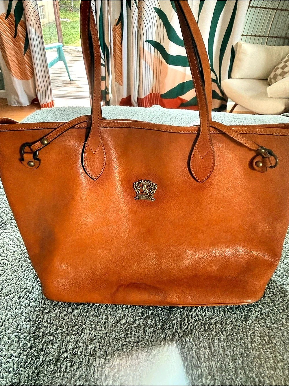 Pratesi Firenze 
Leather Tote in Brown